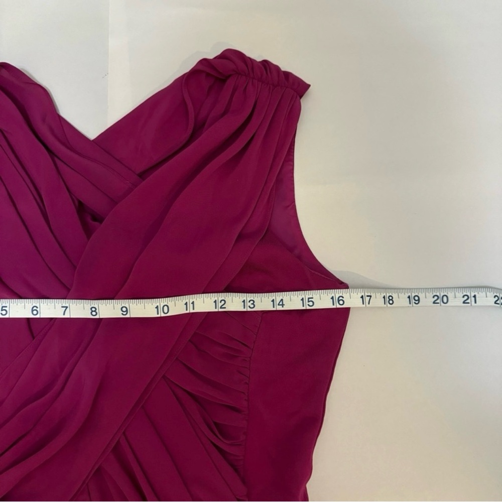 Reiss | Harmony Ruched Pocket Sleeveless Dress Pink Purple Size 4 - Picture 5 of 10